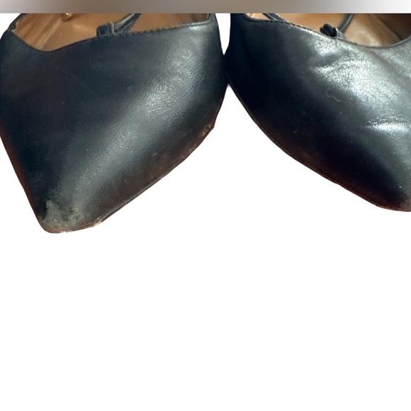 AQUAZZURA Black Leather Lace Up Pointed Toe Christy Flats 🇮🇹 - size 9 / EU 40 - Picture 6 of 7